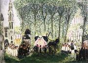 Nils von Dardel Funeral in Senlis oil painting on canvas
